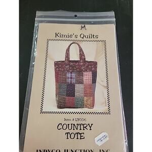 COUNTRY TOTE #K106 by Kimie's Quilts Craft PATTERN for INDYGO JUNCTION